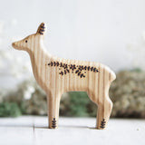 Wooden Deer Toy, a hand-carved wooden toy by Tiny Fox Hole. · view 1