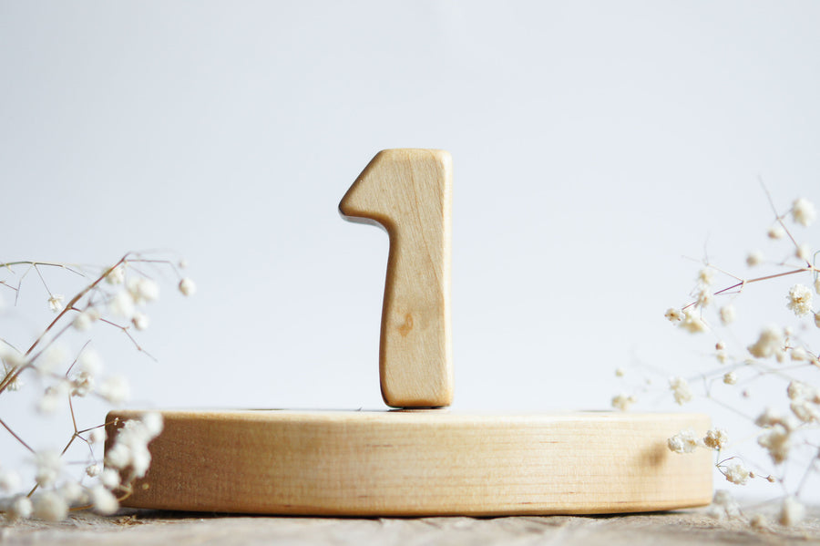 Wooden Number, a hand-carved wooden toy by Tiny Fox Hole.