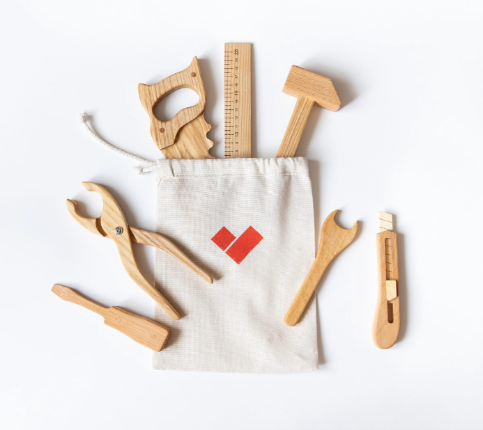 Wooden Tool Kit For Toddlers