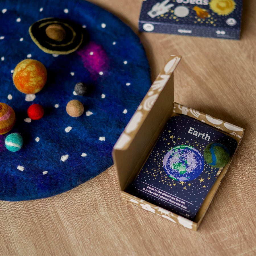 Solar System Outer Space Playmat with Felt Planets