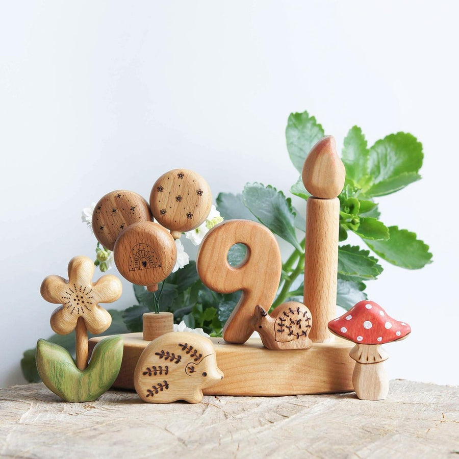 Wooden Birthday Candle, a hand-carved wooden toy by Tiny Fox Hole.