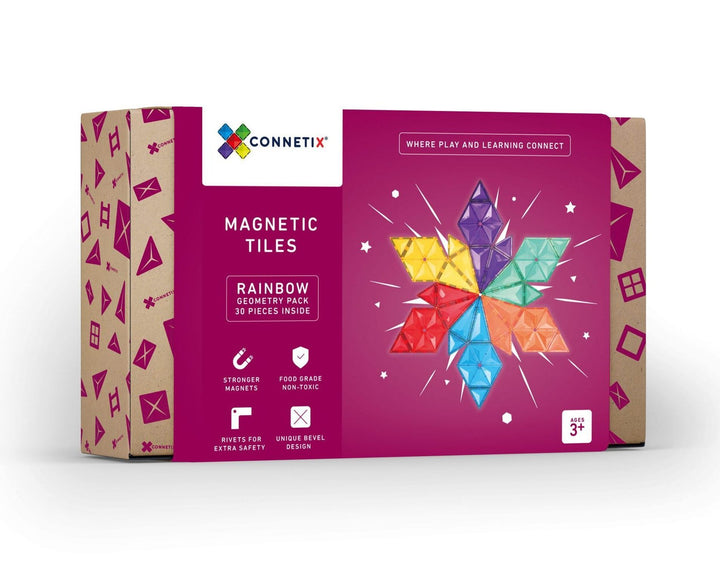 Connetix Tiles Rainbow 30 Piece Geometry Pack