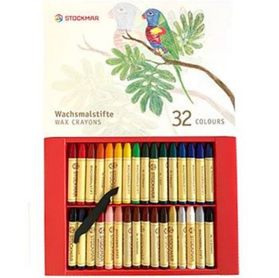 Stockmar Beeswax Stick Crayons, Set of 32 Colors
