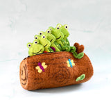 5 Little Speckled Frogs with Log Bag, Finger Puppet Set · view 5