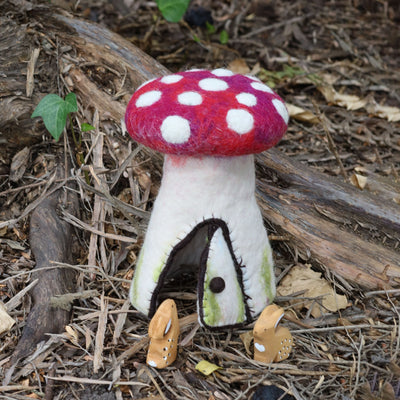 Felt Mushroom Hideaway, Red