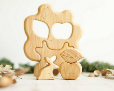 Sale Wooden Apple Tree and Rabbit Puzzle