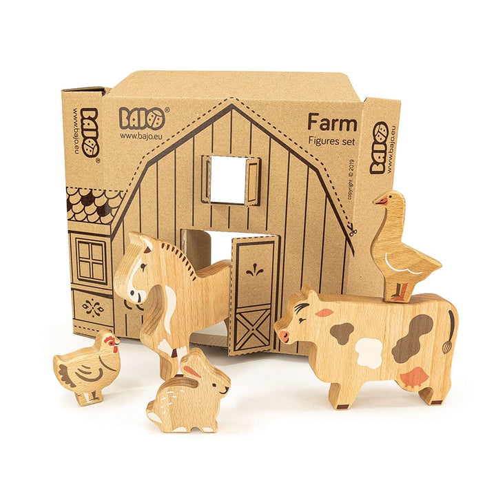 Wooden Farm Play Farm Toys Bajo Wooden Animals Play Set, Farm – My