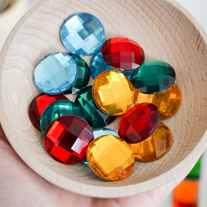 Bauspiel Giant Glittery Sparkling Stones, 10-Piece Set