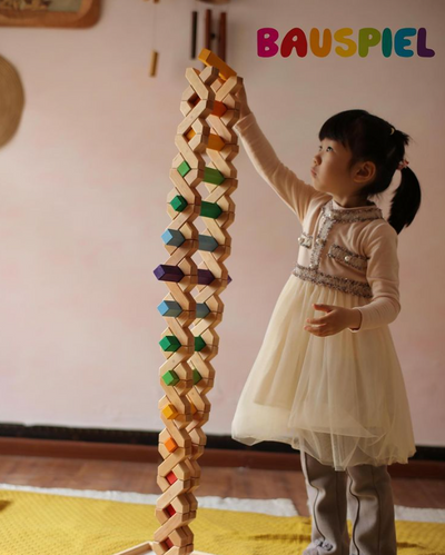 Pre-Order Bauspiel X-Blocks, 48-Piece Set in Wooden Tray