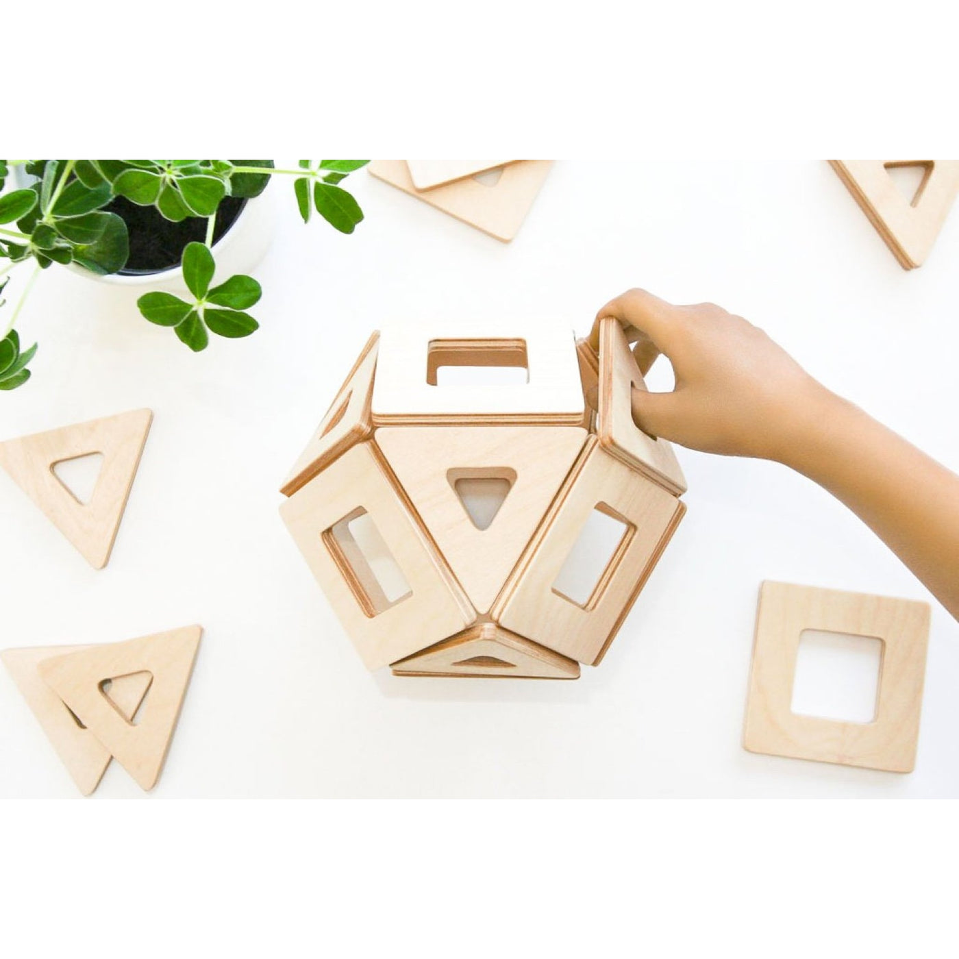 Sale Big Future Toys Earthtiles - Wooden Magnetic Tiles, Natural Birch