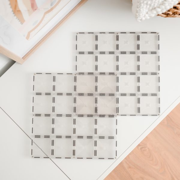 Connetix Tiles 2 Piece Clear Base Plate Pack