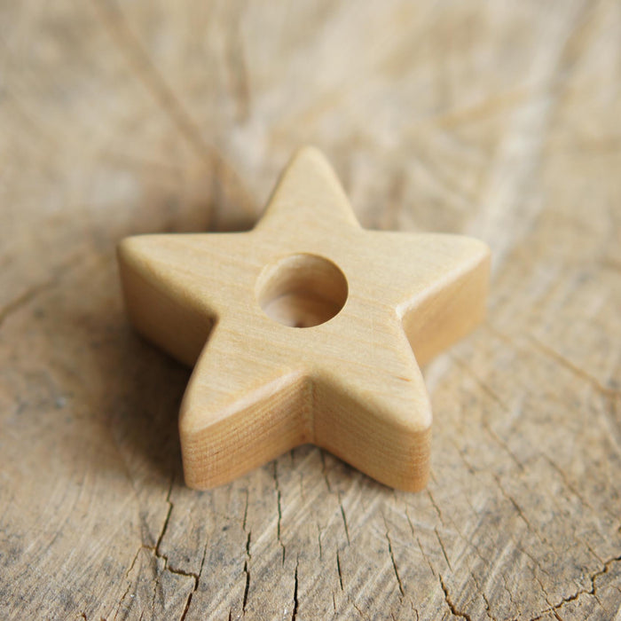 Waldorf Star Stand, a hand-carved wooden toy by Tiny Fox Hole.