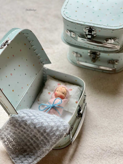 MTW Exclusive: Dollbelge Bundled Waldorf Baby in a Mini Suitcase