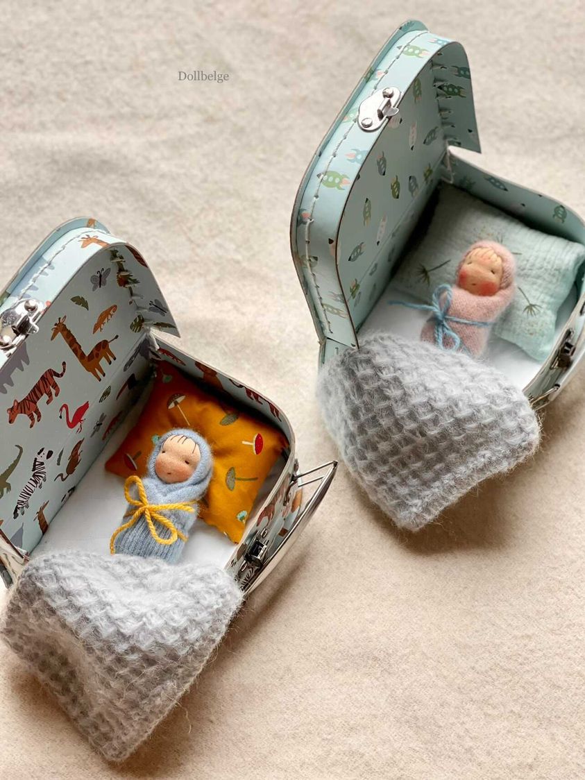 MTW Exclusive: Dollbelge Bundled Waldorf Baby in a Mini Suitcase