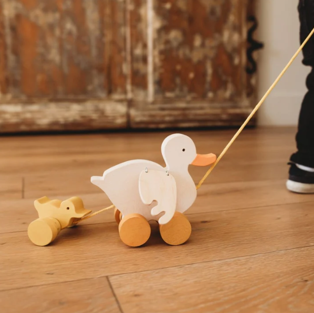 Pull String Duck Sale Wooden Duck Pull Along Toy – My Toy Wagon