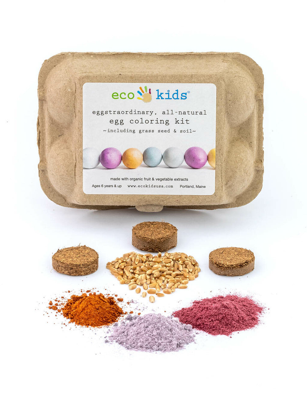 Eco-Kids Egg Coloring and Grass Growing Kit