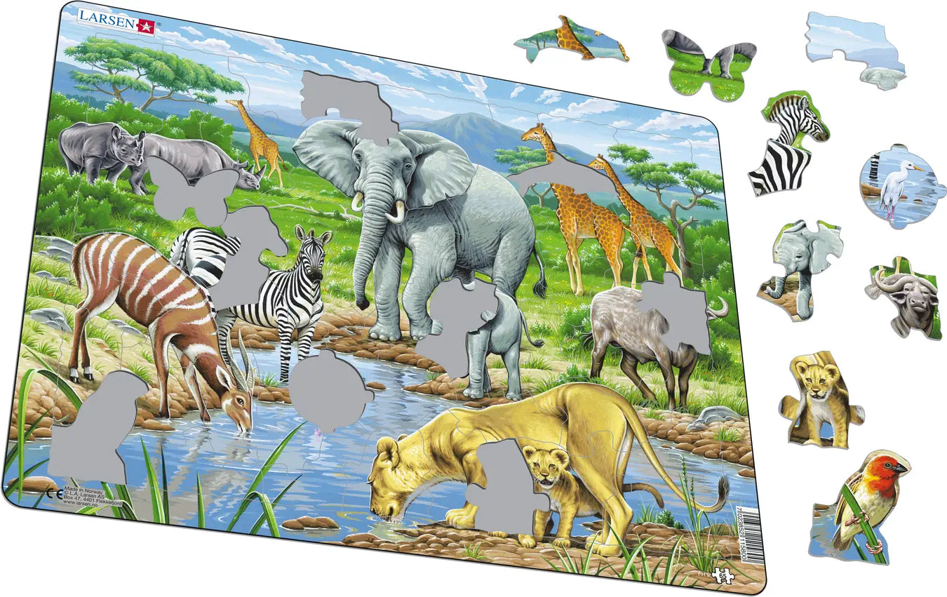 Sale Larsen Watering Hole in the African Savannah Puzzle
