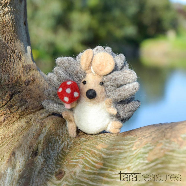 Sale Felt Hedgehog with Mushroom