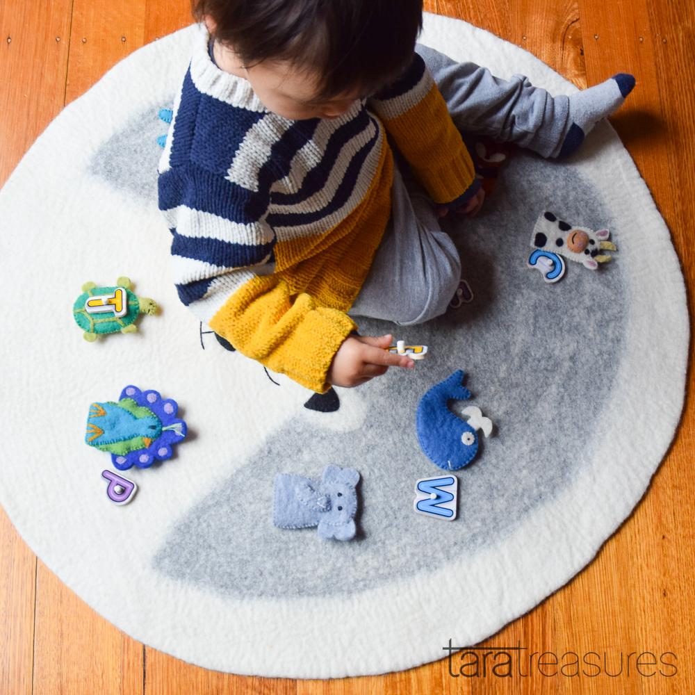 Sale Felt Nursery Rug - Polar Bear