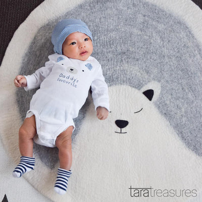 Sale Felt Nursery Rug - Polar Bear