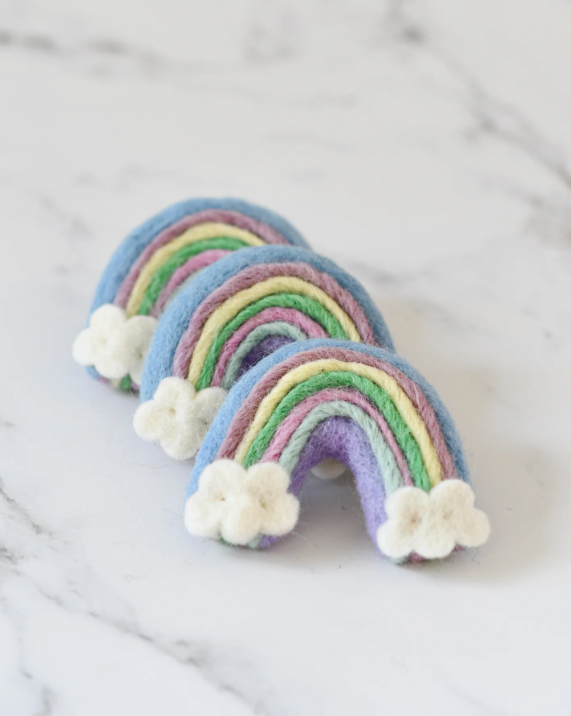 Sale Felt Pastel Rainbows, Set of 3