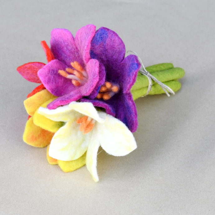 Felt Flowers, Set of 5 (Set A)