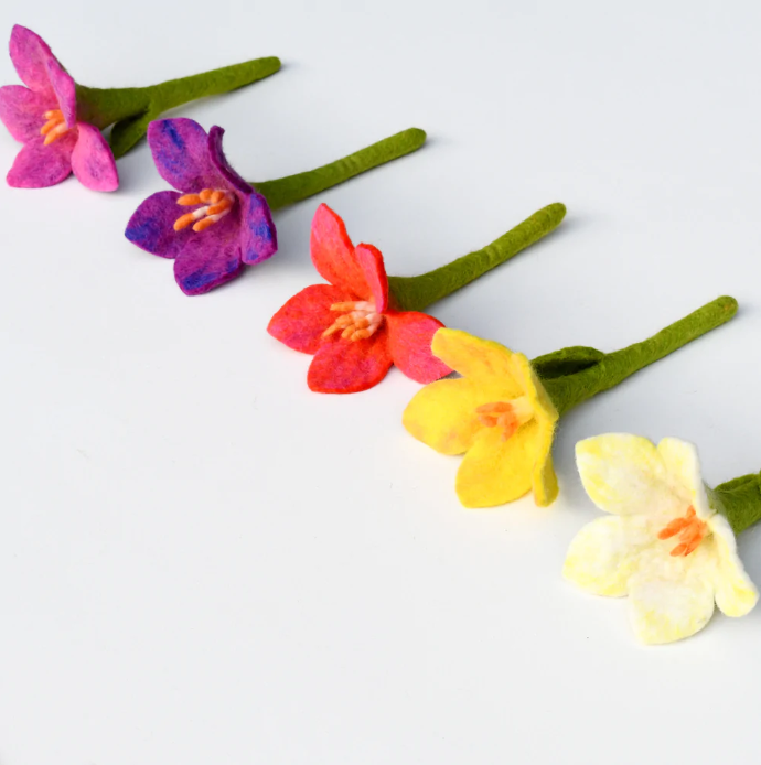 Felt Flowers, Set of 5 (Set A)