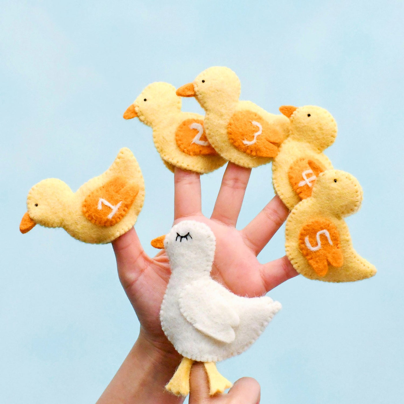 Five Little Ducks, Finger Puppet Set of 6 – My Toy Wagon