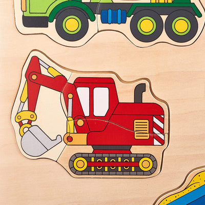 Goki Construction Vehicles Puzzle