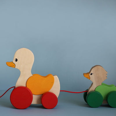 Goki Pull Along Duck Family