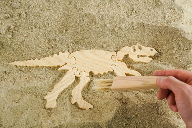 Sale Handmade Wooden Dinosaur Set