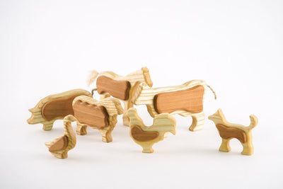 Sale Handmade Wooden Farm Set