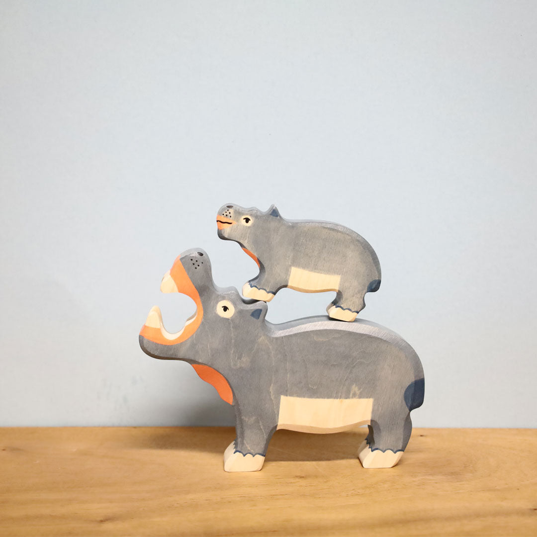 Sale Holztiger Hippopotamus, Small