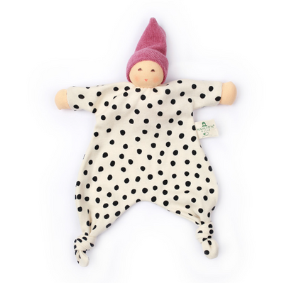Nanchen Natur Organic Little Dot Blanket Doll, Berry
