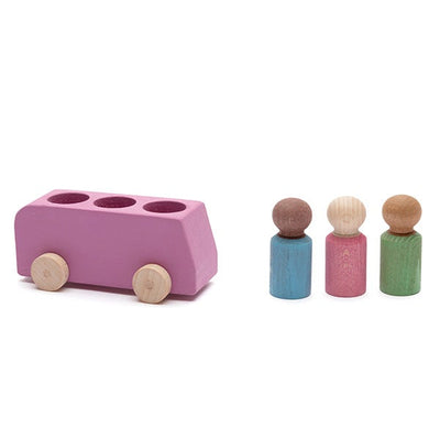 Sale Lubulona Pink Bus with 3 Figures