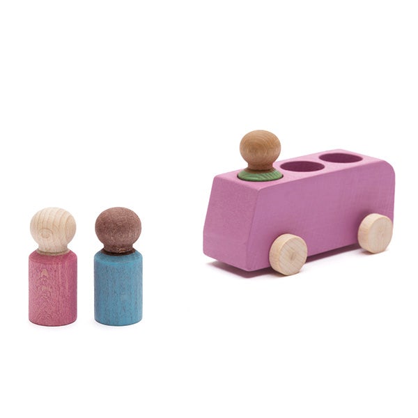 Sale Lubulona Pink Bus with 3 Figures