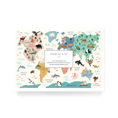 Mindful and Co Kids World Map Floor Puzzle