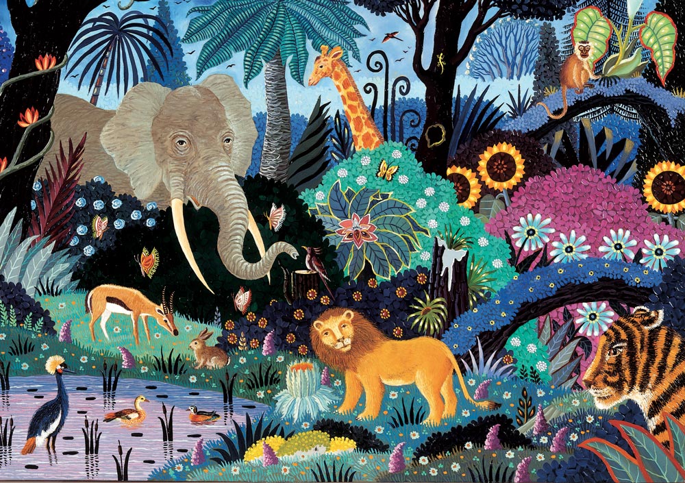 Night in the Jungle Wooden Jigsaw Puzzle