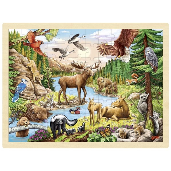 Goki North American Wooden Wilderness Puzzle