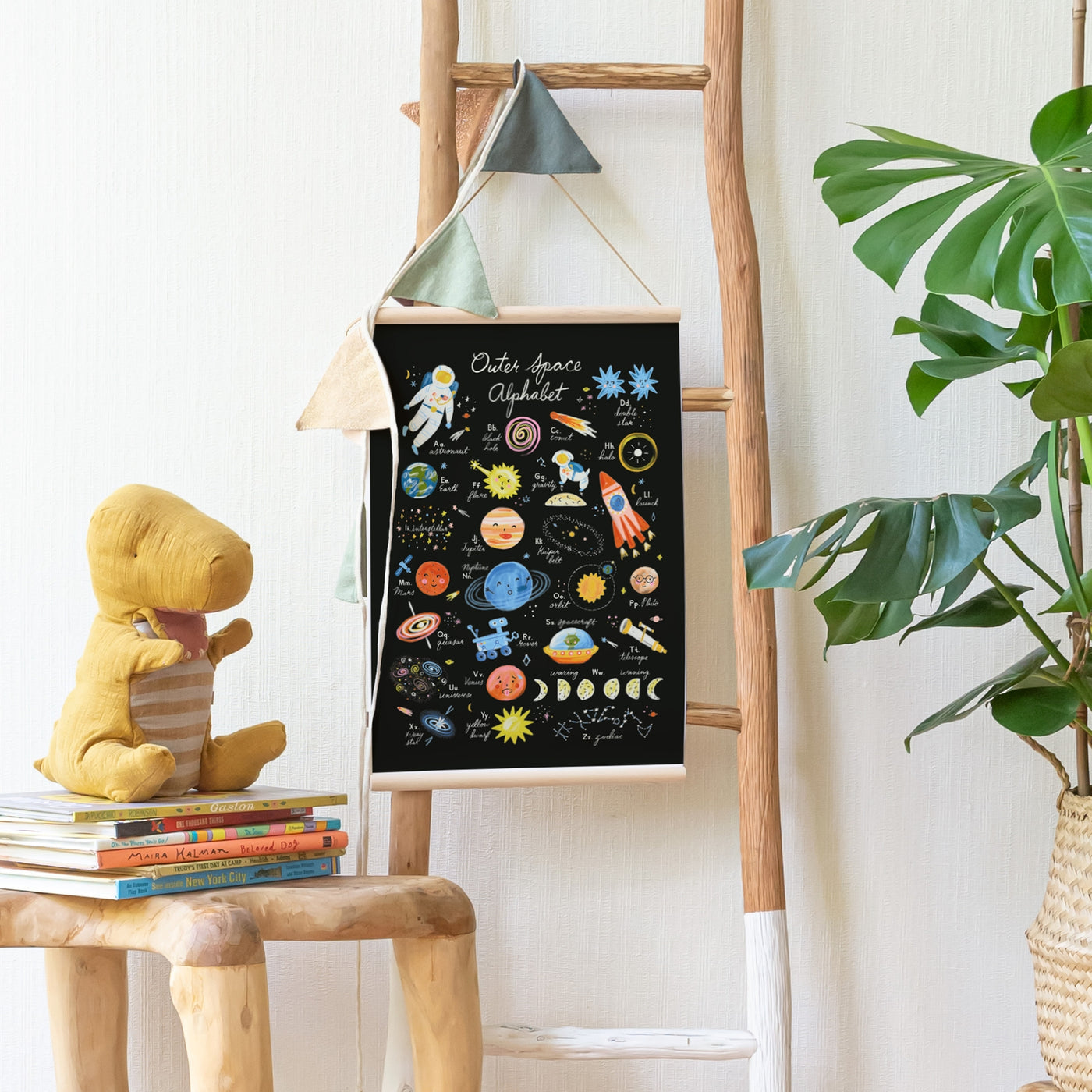 Sale Outer Space Alphabet - Space Themed Children's Art Banner, Jumbo Size