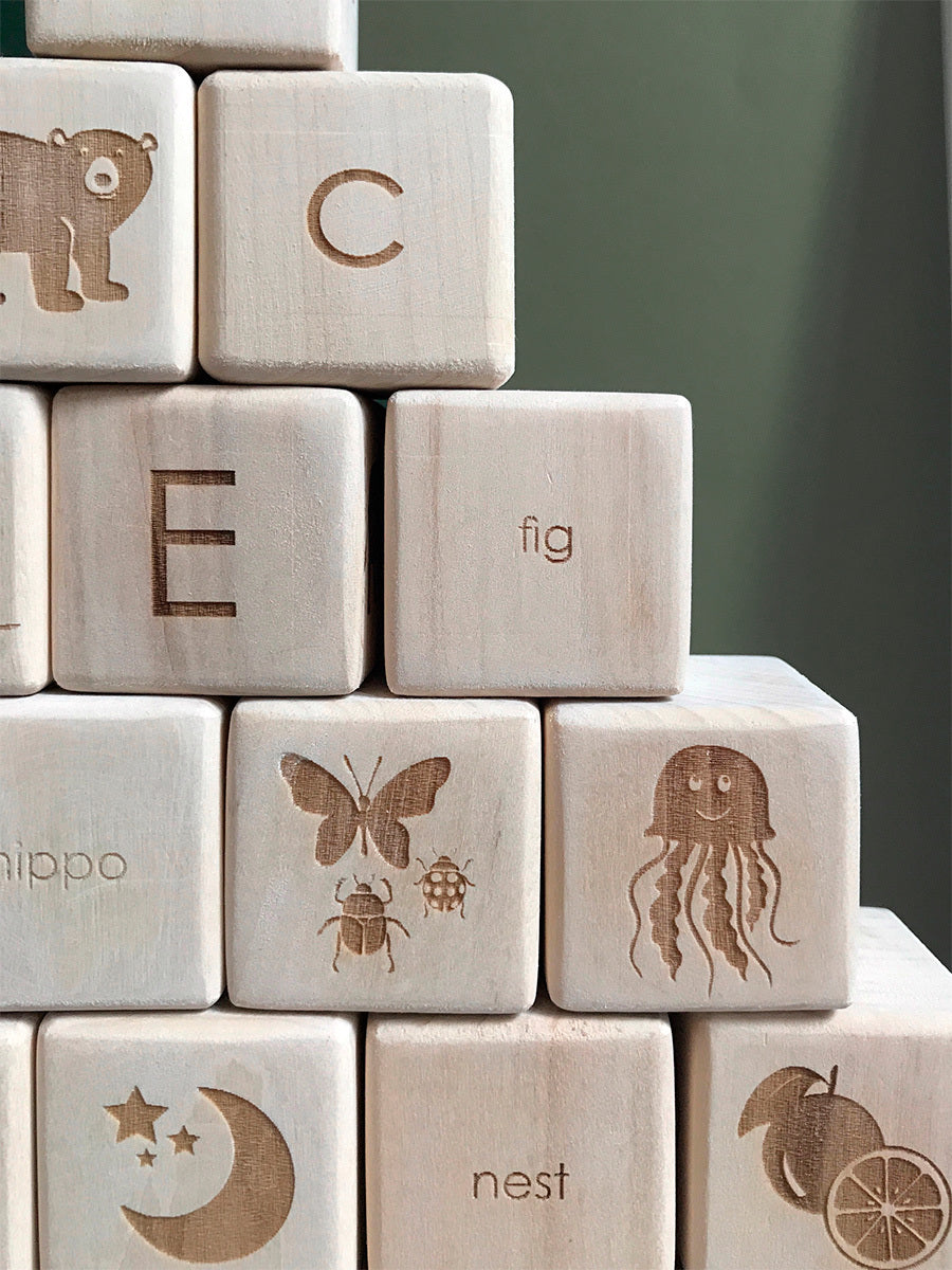 Pre-Order Sabo Concept Alphabet Blocks, Natural