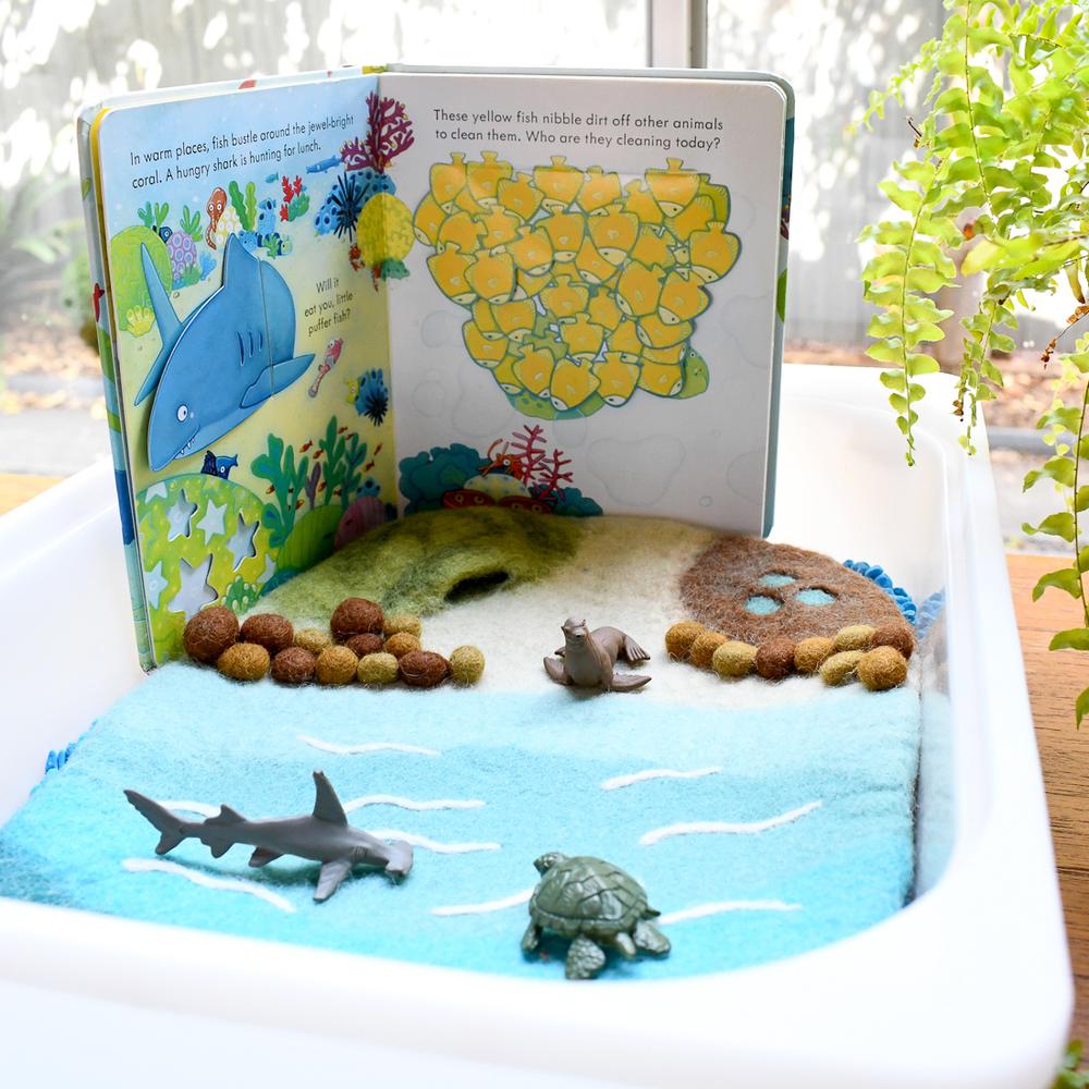 Sea, Beach and Rockpool Playmat