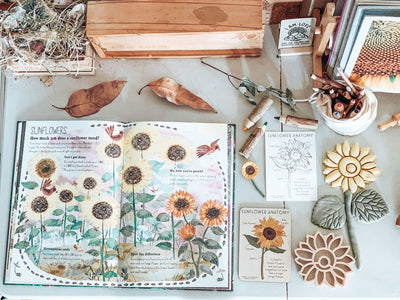 Sunflower Pack - Timber Tile, Color in Card + Sunflower Eco Cutter