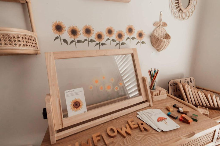 Sale Floral &amp; Fern Sunflower Wall Decals