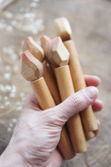 Wooden Birthday Candle, a hand-carved wooden toy by Tiny Fox Hole. · view 1