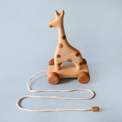Tateplota Wooden Giraffe Pull Toy
