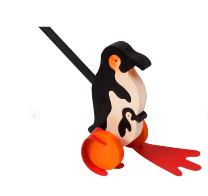Sale Wooden Penguin Push Along Toy