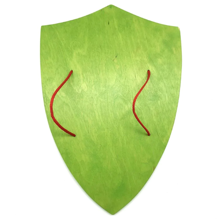 Sale Wooden Toy Shield with Green Dragon