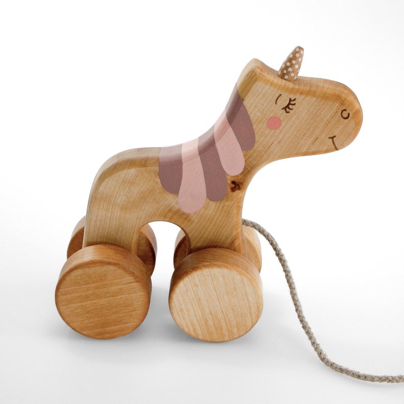 Sale Wooden Unicorn Pull Toy