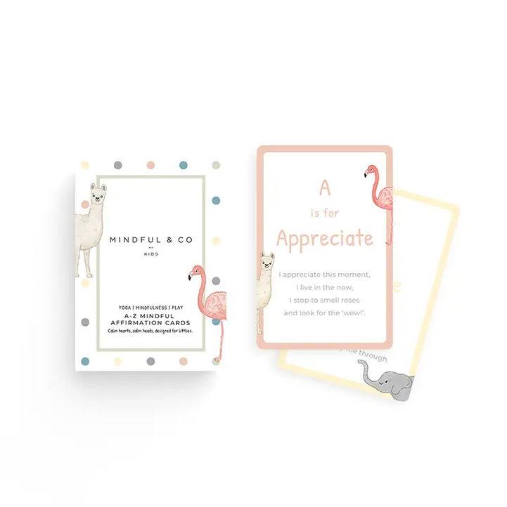 Sale Mindful and Co Kids A to Z Mindful Affirmation Cards
